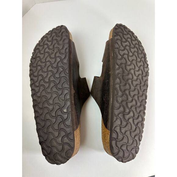 Birkenstock Arizona Soft Footbed Oiled Leather Sandals Brown Slides Mens Size 13 - Picture 13 of 14